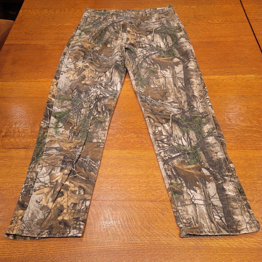 Wrangler Pro-Gear Realtree Camouflage Camo Denim Jeans Pants 38x34